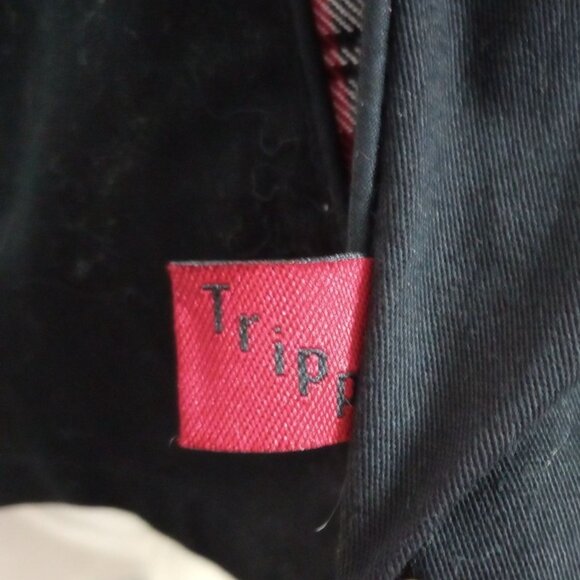 Tripp NYC Corset Halter Top Women's Plaid Red and Black Sz XL Y2K Zipper Goth - Picture 11 of 12